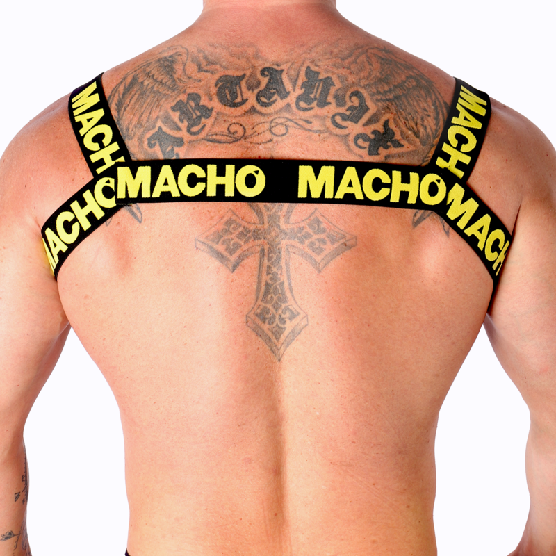 Harnais Double Élastique Homme Avant et Arrière - Taille Unique - Macho