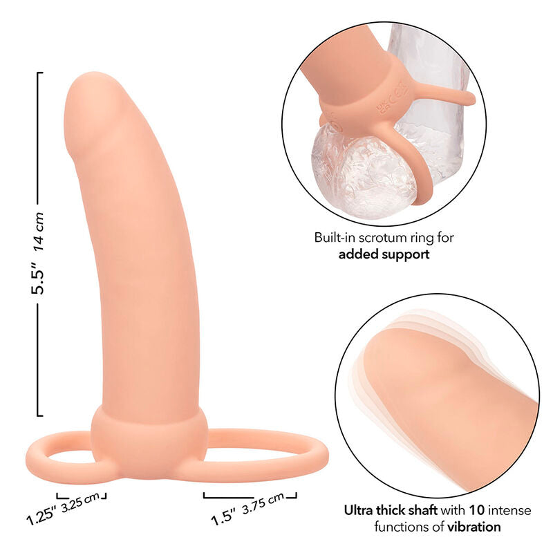 Gaine Pénis Double Pénétrateur Maxx - 10 Modes de vibrations Silicone - CalExotics