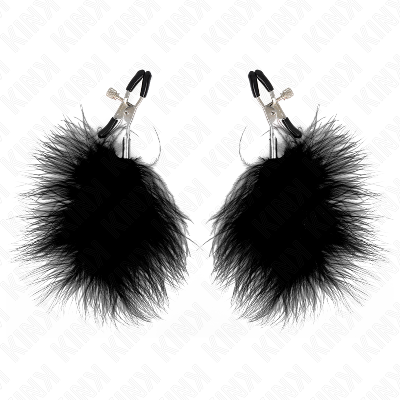 Pinces à Tétons Plume Décorative Pression Ajustable 7 cm - Kink