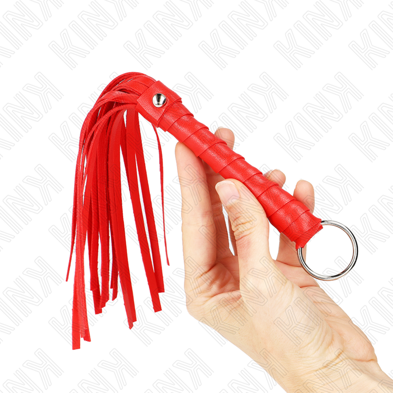 Mini Fouet BDSM 28 cm Manche Bois Lanières Souples - Kink