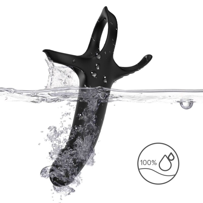 Cockring vibrant Armony plongé dans l'eau avec pictogramme d'étanchéité