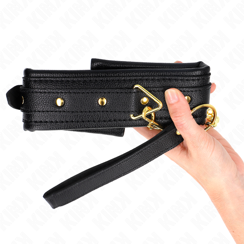 Collier BDSM Cuir Éponge Bracelet Réglable 37-54 cm - Kink