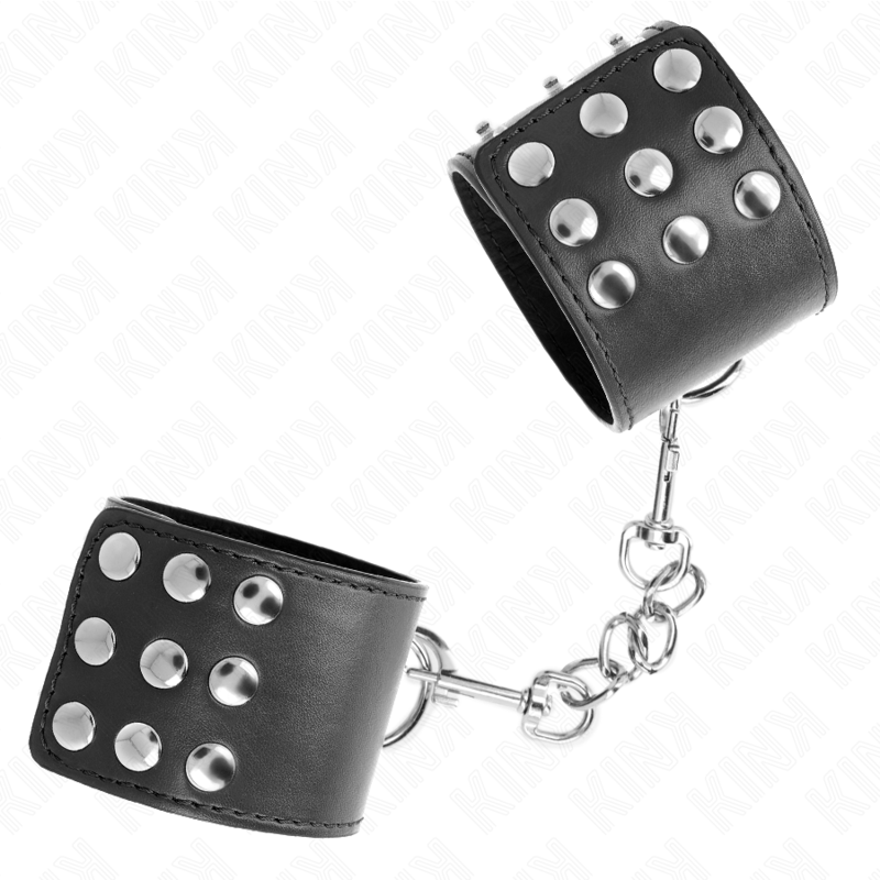Menottes BDSM Bouton-Pression Réglables 19-24 cm - Kink