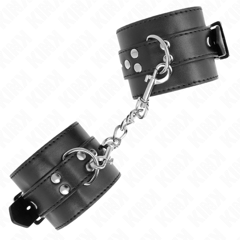 Menottes BDSM Cuir Ceinture Ajustable 17-28 cm - Kink