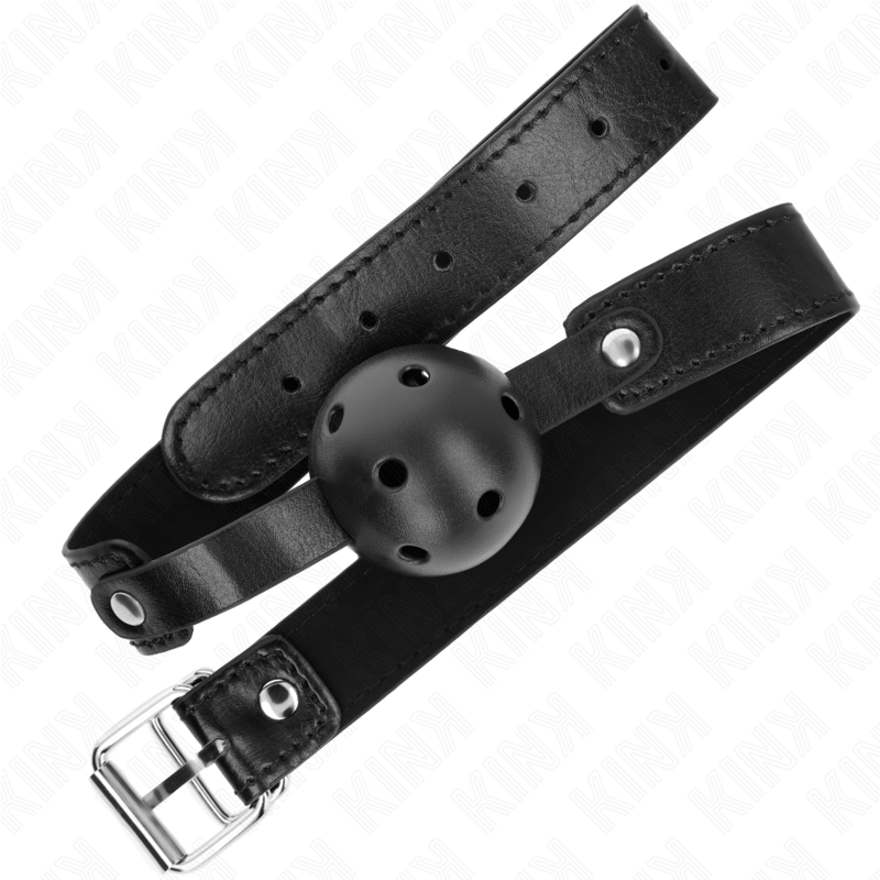 Bâillon Boule BDSM Balle Respirante Ajustable Sangle Réglable - Kink Collar & Gag