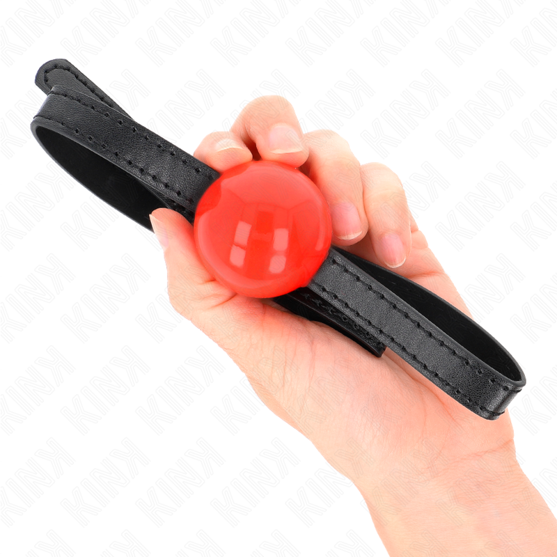 Bâillon Boule BDSM Solide 4 cm Sangle Ajustable 65 cm - Kink