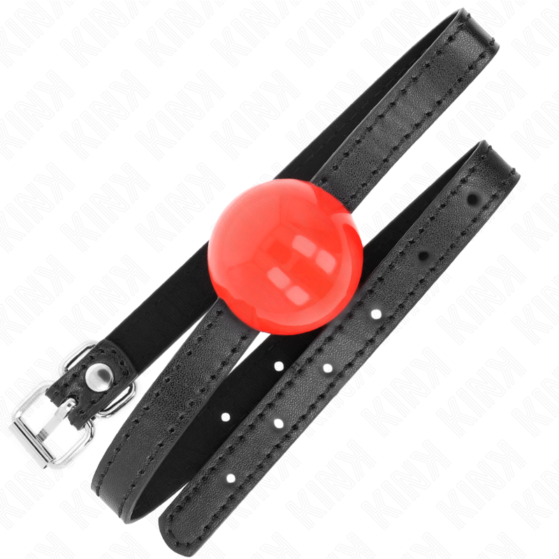 Bâillon Boule BDSM Solide 4 cm Sangle Ajustable 65 cm - Kink