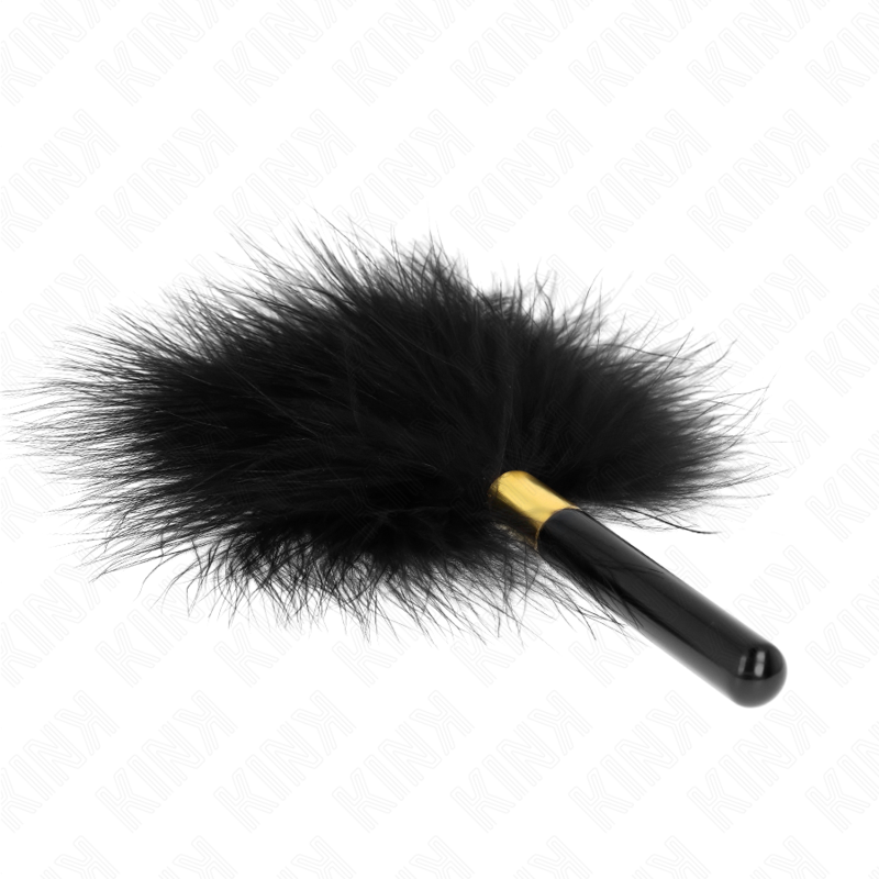 Plumeau Érotique Plumes Manche Métal Doré 18 cm - Kink