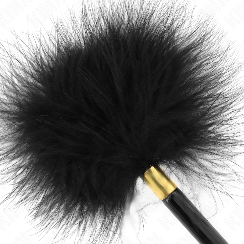 Plumeau Érotique Plumes Manche Métal Doré 18 cm - Kink
