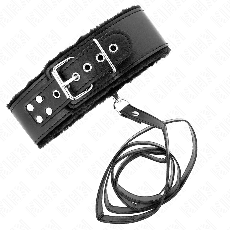 Collier BDSM avec Laisse Cuir 116 cm - Kink