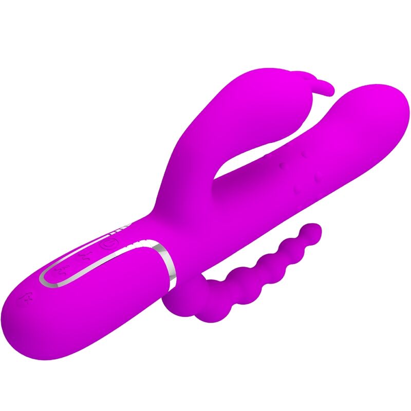 Vibromasseur Triple Cammy 4 en 1 Vaginal Clitoridien Anal - Pretty Love