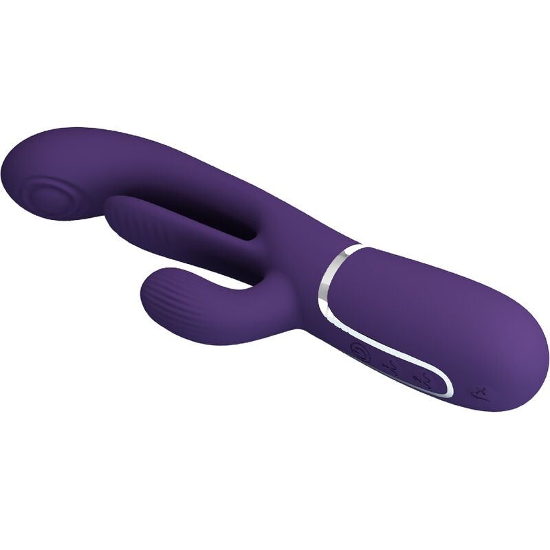 Vibromasseur Triple Rabbit Shania Langue Stimulante - Silicone - Pretty Love
