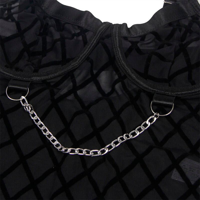 Body Chaînes Métalliques Porte-Jarretelles Nylon - Subblime