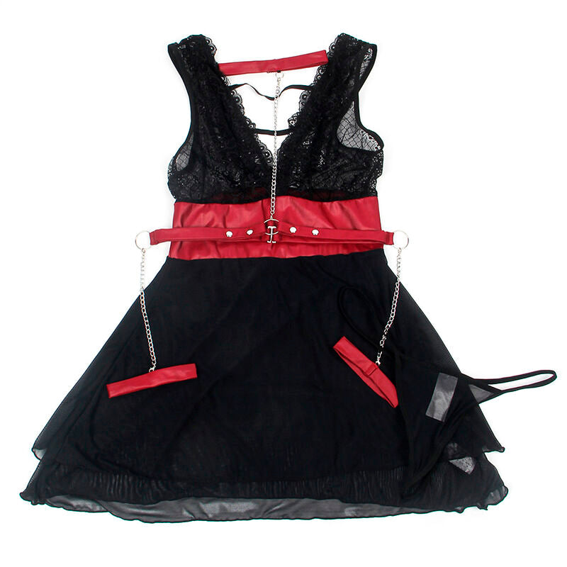 Robe Bondage Dentelle Noire Transparente - Subblime