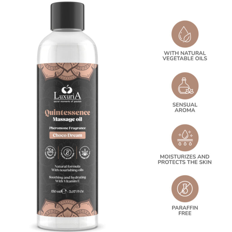Huile de Massage Comestible Luxuria Aromatisée  - Intimateline