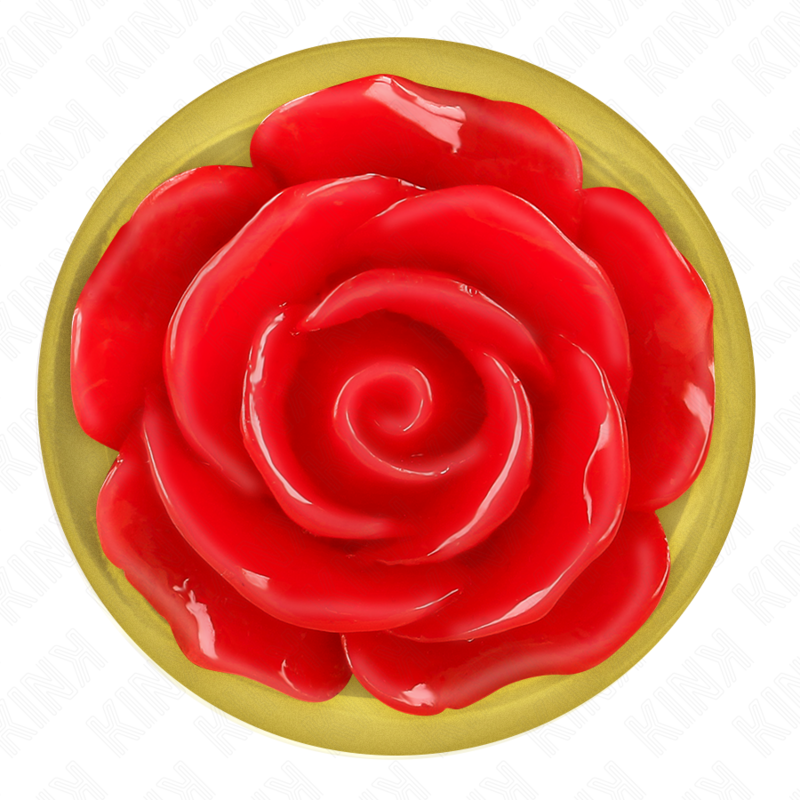 Plug Anal Bijou Rose Rouge Acier Inoxydable - Kink