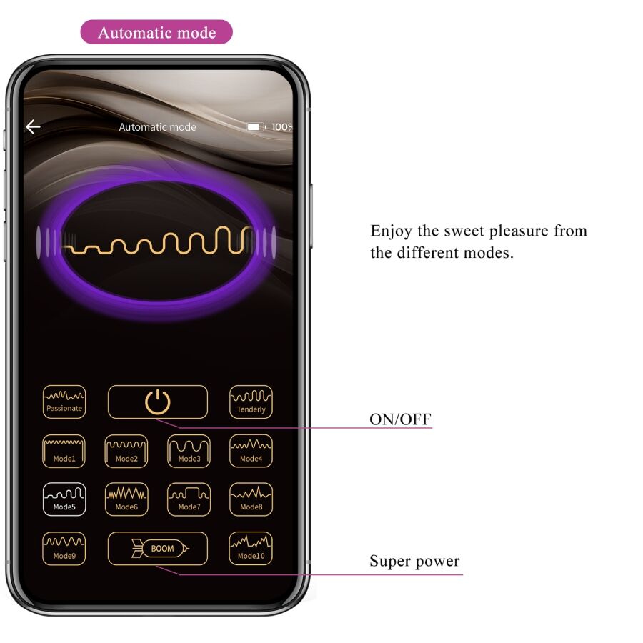 PRETTY LOVE - VIBRATEUR CONTRÔLÉ PAR APPLICATION LEVIATHAN VIOLET