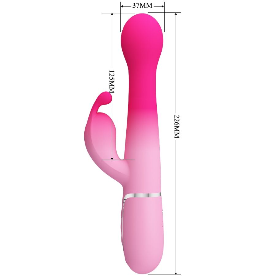 Vibromasseur Rabbit Dejon 3 en 1 Va-et-Vient Perles Rotatives - Pretty Love