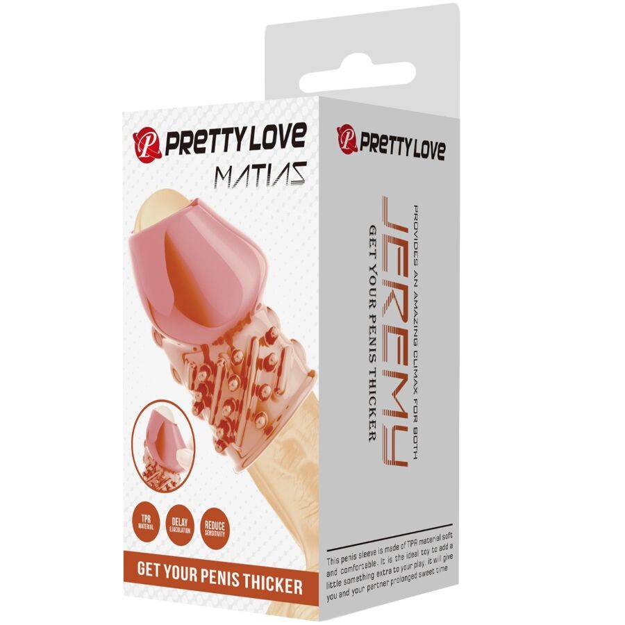 Gaine à Pénis Matias Texturée TPR Extensible Effet Plus Épais - Pretty Love