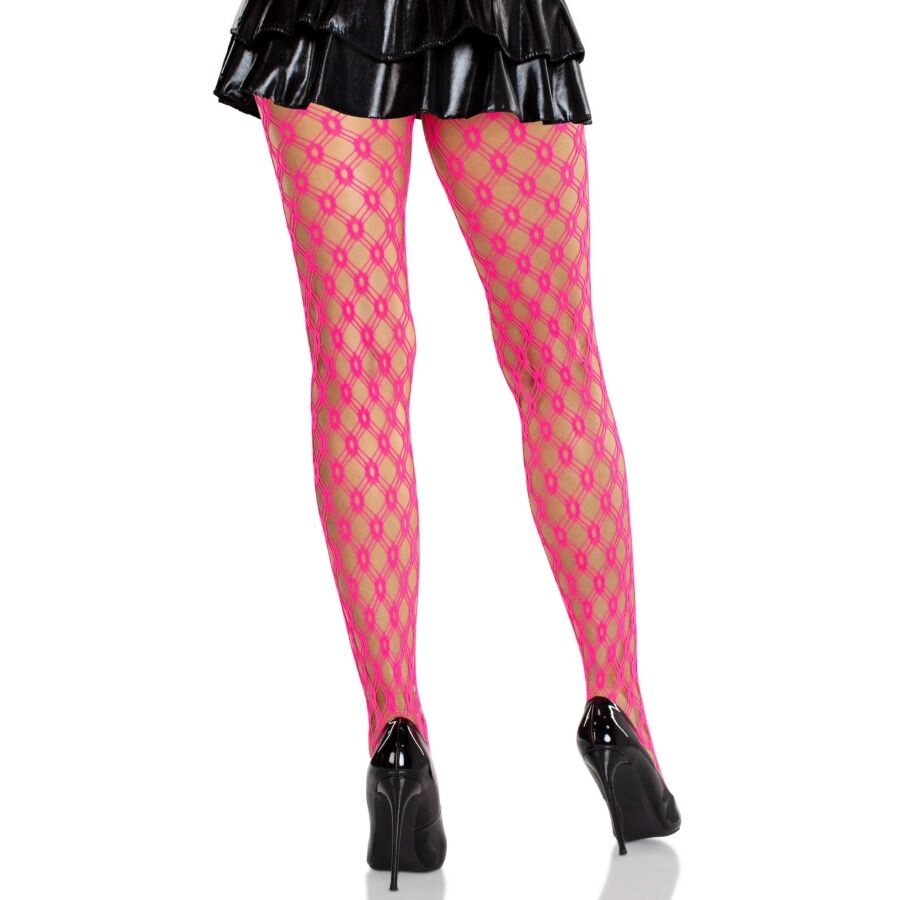Collants Résille Œillets Géométriques Fluo Nylon Élasthanne - Leg Avenue