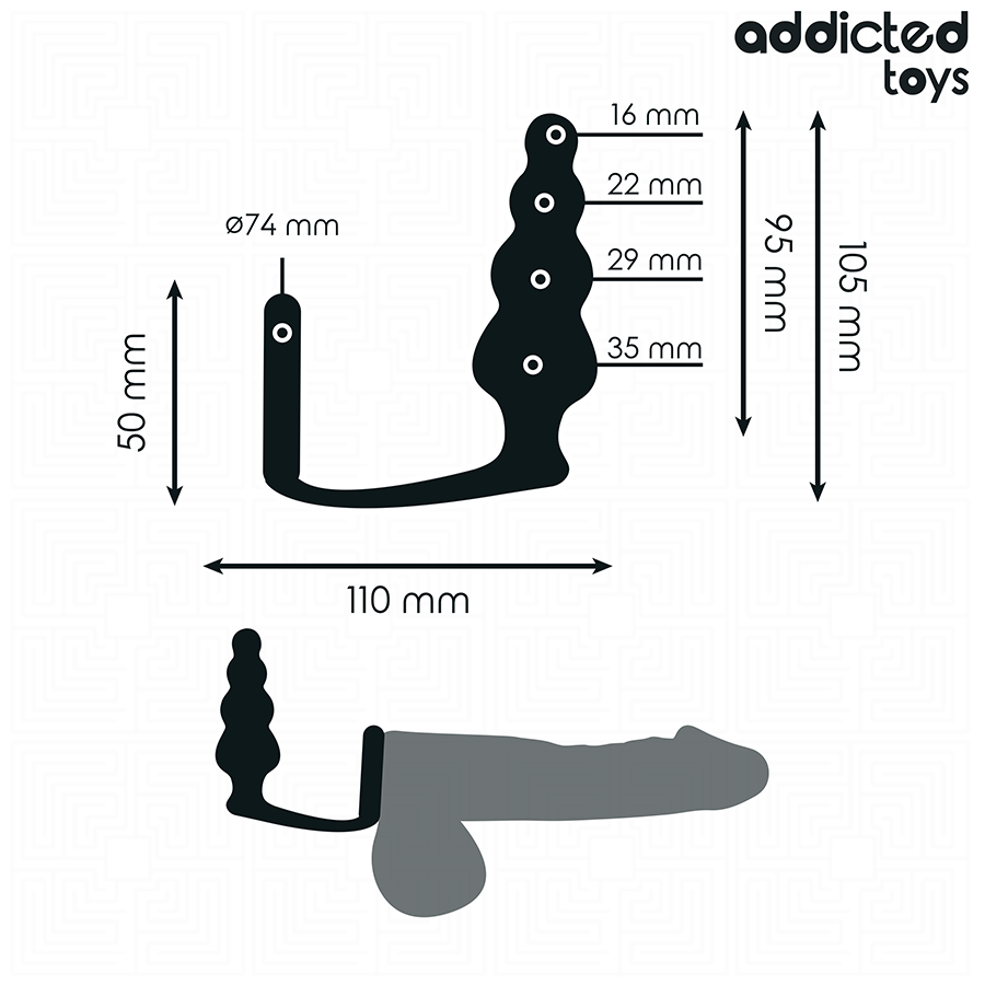ADDICTED TOYS - PLUG ANAL AVEC ANNEAU MODÈLE 5
