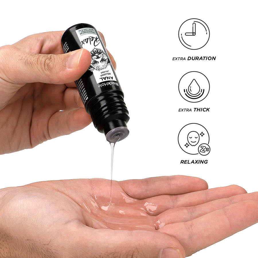 Gel Relaxant Anal au Jojoba Base Silicone Longue Durée - Black Hole