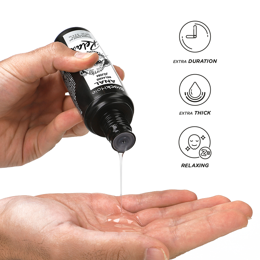 Gel Relaxant Anal au Jojoba Base Silicone Longue Durée - Black Hole