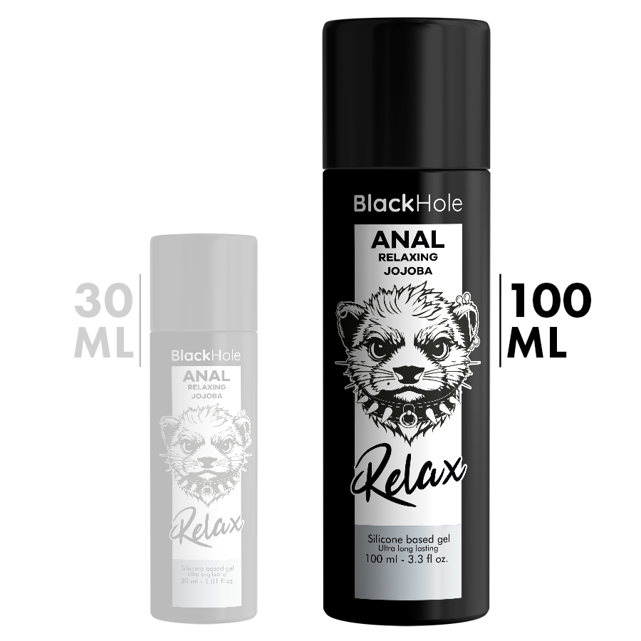 Gel Relaxant Anal au Jojoba Base Silicone Longue Durée - Black Hole