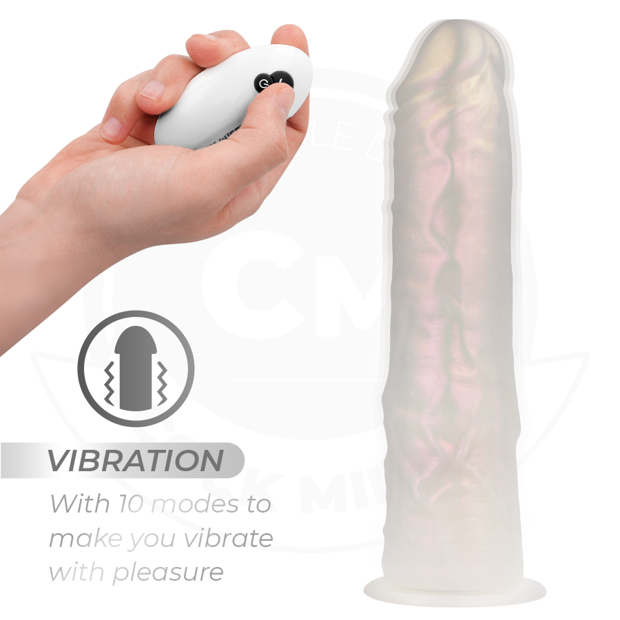 Gode Vibrant Ventouse Lumières LED Télécommande Rechargeable - Cock Miller
