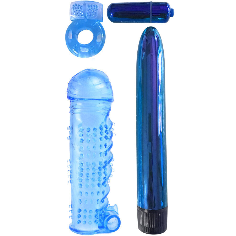 Kit Plaisir Couple 4 en 1 Vibromasseur Gaine Cockring Bullet - Classix