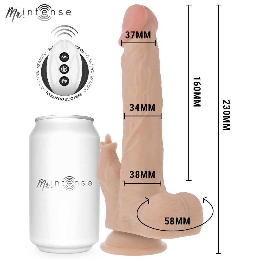 MR INTENSE - TÉLÉCOMMANDE PÉNIS RÉALISTE REDFORD 23 CM -O- 3,5 CM