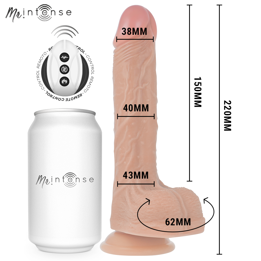 MR INTENSE - BALDWIN PÉNIS RÉALISTE TÉLÉCOMMANDÉ 22 CM -O- 4 CM