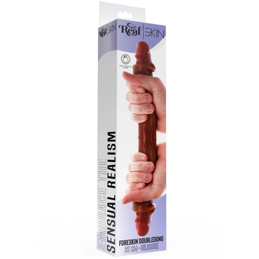 Double Gode Silicone 35 à 46 cm Réaliste Souple - Get Real