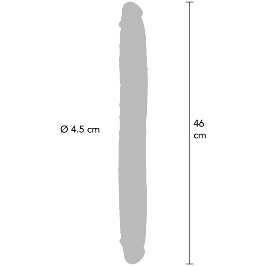 Double Gode Silicone 35 à 46 cm Réaliste Souple - Get Real