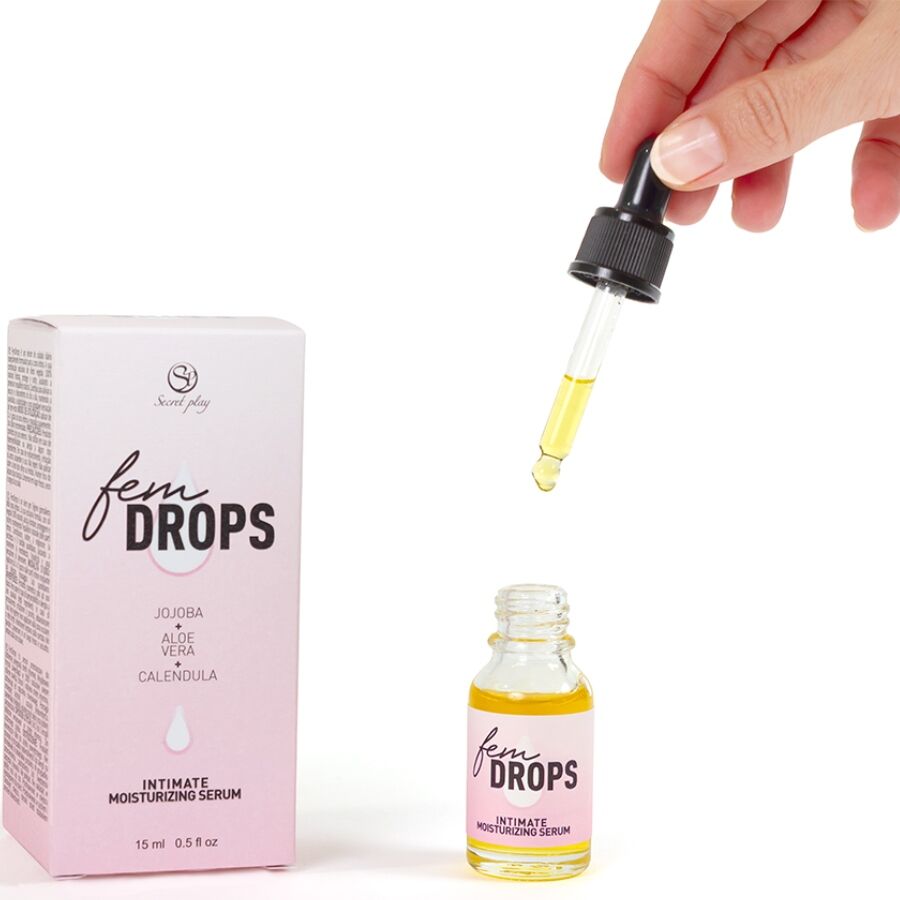 Sérum Hydratant Intime Fem Drops Huiles Végétales Naturelles 15 ml - Secretplay