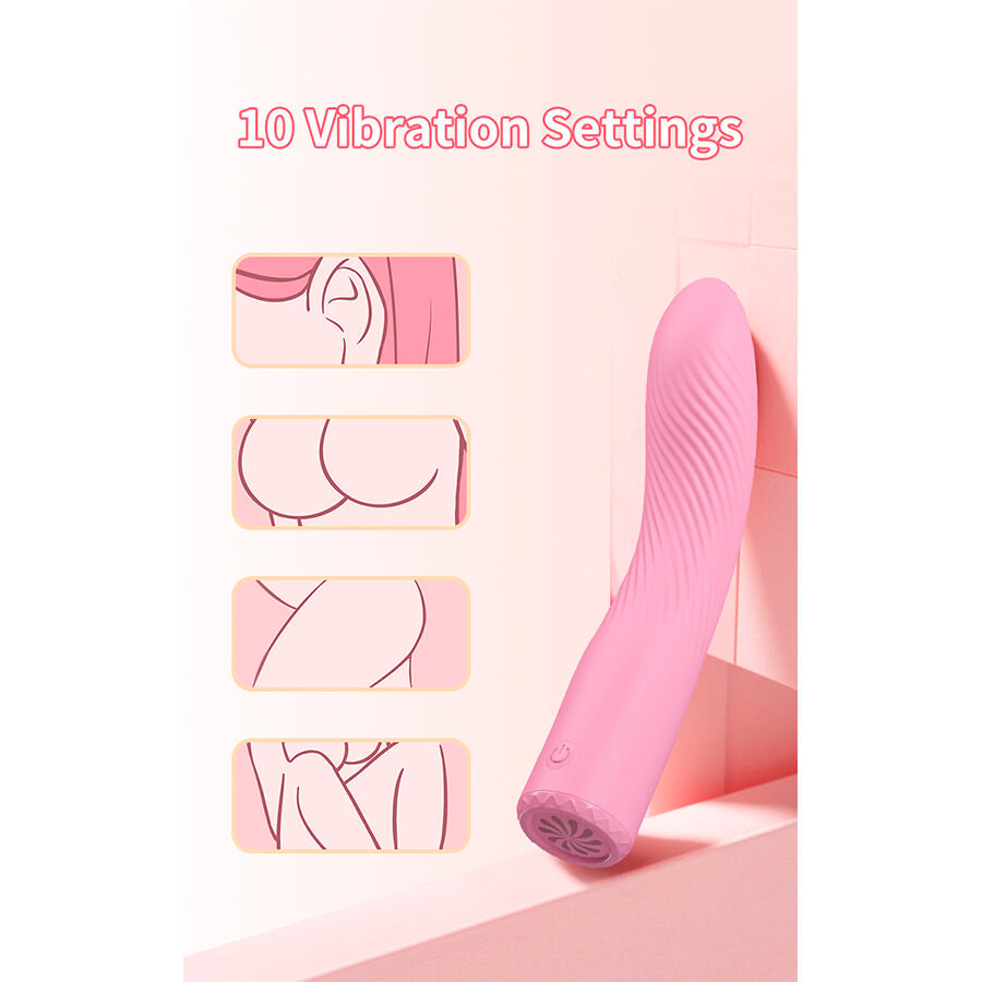 Vibromasseur Point G Kisell Lumineux 10 Modes Rechargeable - Pretty Love
