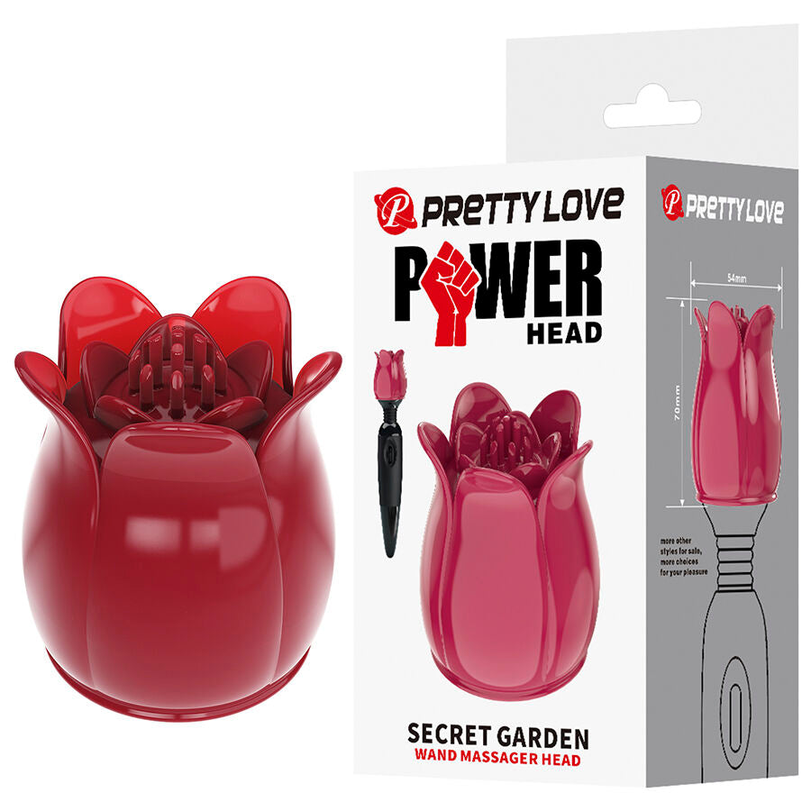 Wand de Massage Vibrant Secret Garden Tête Flexible Rechargeable - Pretty Love