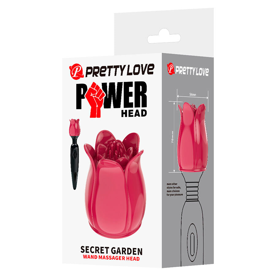 Wand de Massage Vibrant Secret Garden Tête Flexible Rechargeable - Pretty Love