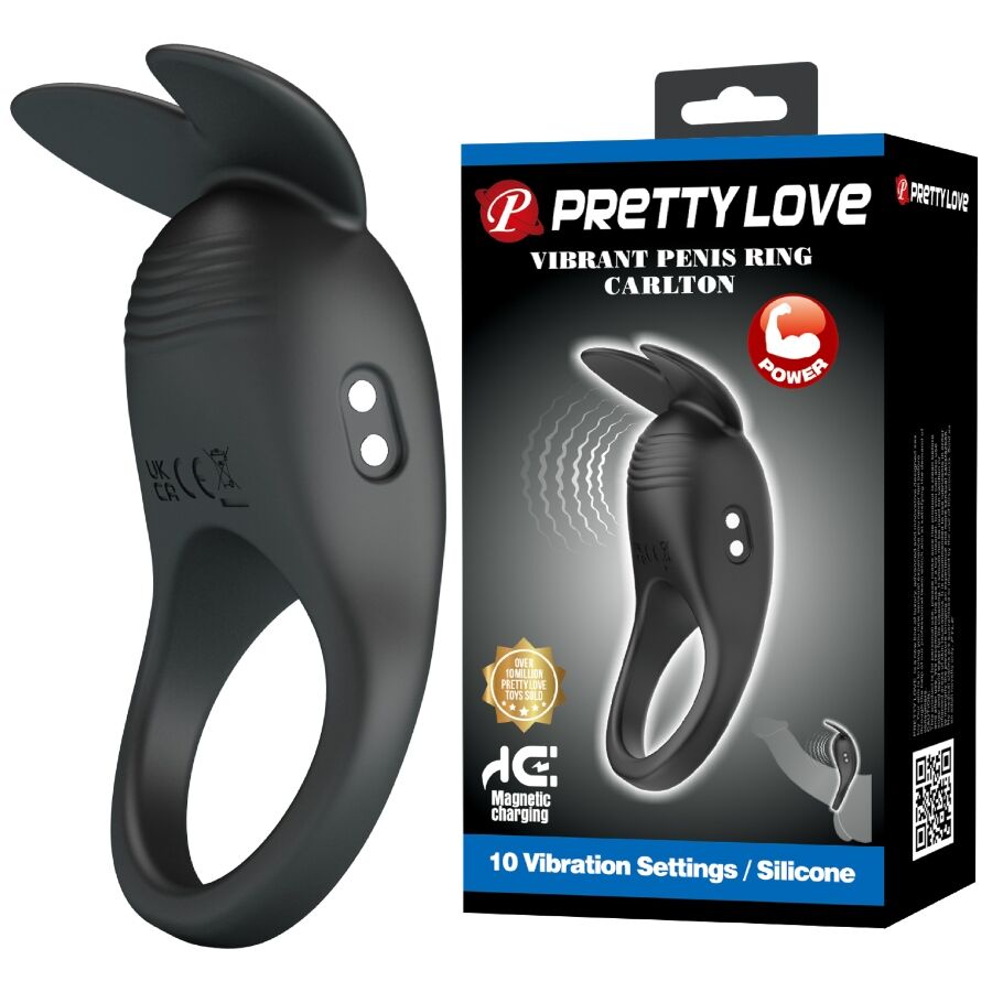 Cockring Vibrant Carlton Stimulateur Clitoridien Lapin 10 Vitesses - Pretty Love