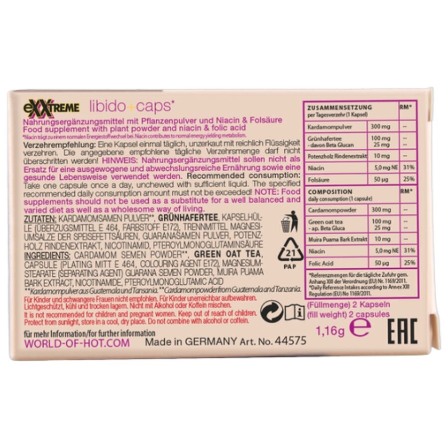 Stimulant Libido Femme Gélules Boost Désir - Hot