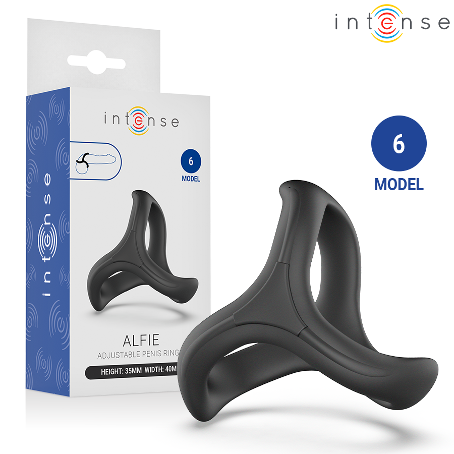 Cockring Triple Anneau Alfie Structure Incurvée Souple - Intense