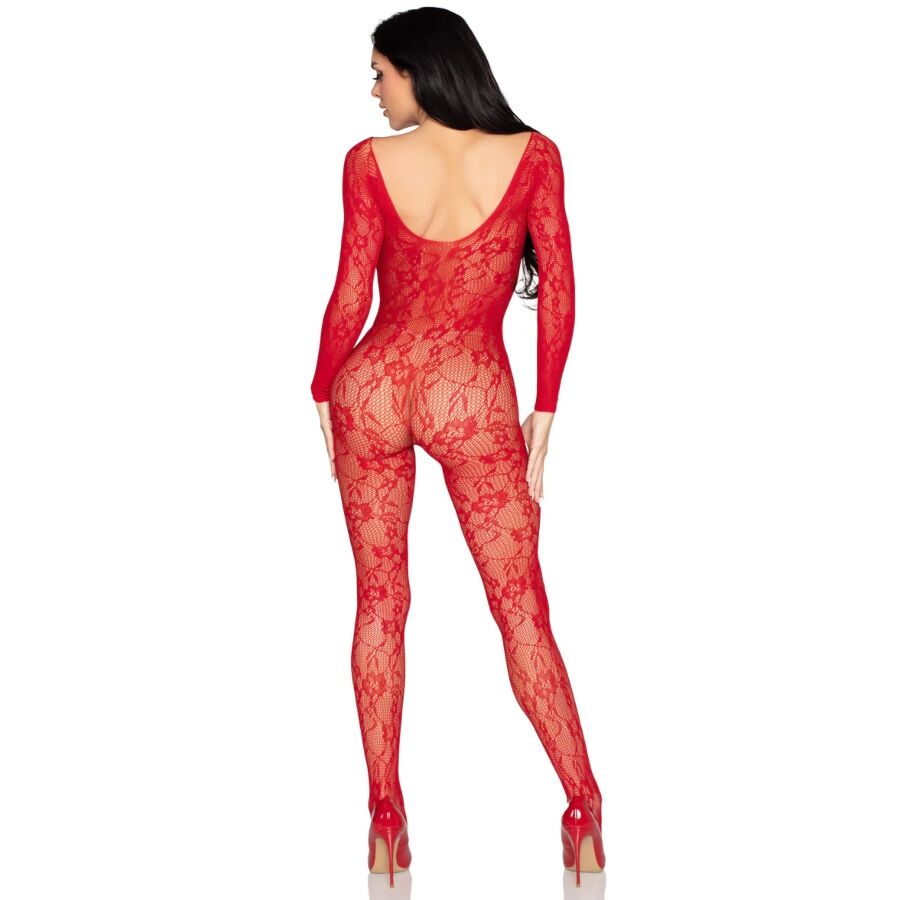 Bodystocking Dentelle Florale Taille Unique 2 Coloris - Leg Avenue