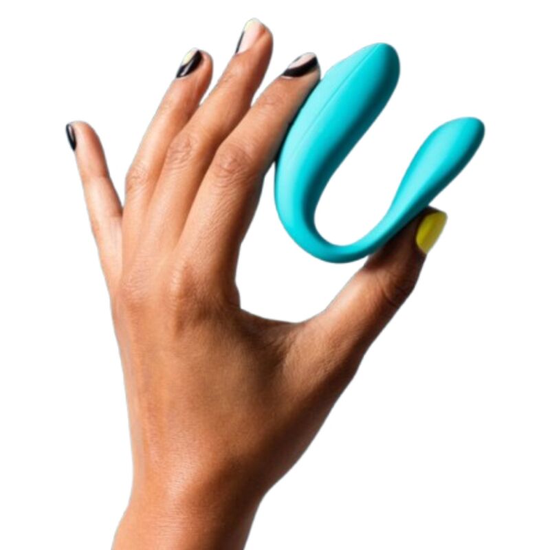 Cockring Vibrant Join Turquoise Étanche 6 Intensités 4 Modes - Romp