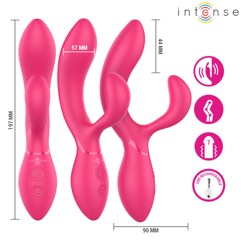 Vibromasseur Articulé Charly Double Moteur 7 Modes Rechargeable - Intense
