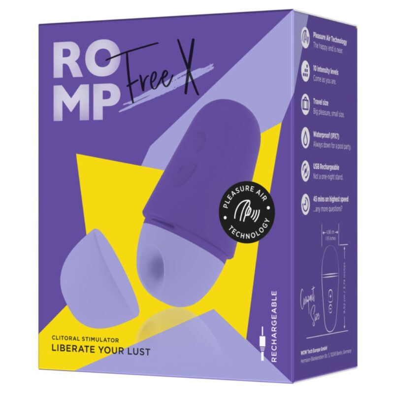 Stimulateur Clitoridien Free Ondes de Pression 10 Niveaux Rechargeable - Romp