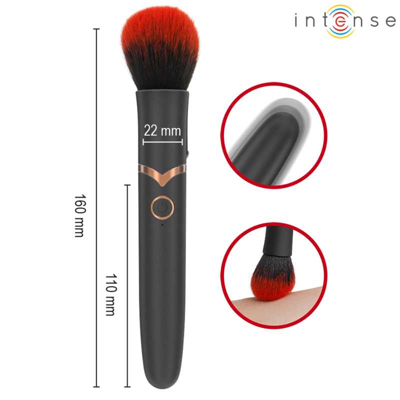Brosse Vibrante Sensorielle Emilia 10 Vibrations Rechargeable 16 cm - Intense