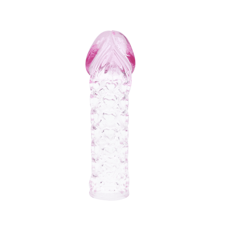 Gaine à Pénis Texturée Extension +2,5 cm Effet Cockring TPR - Baile