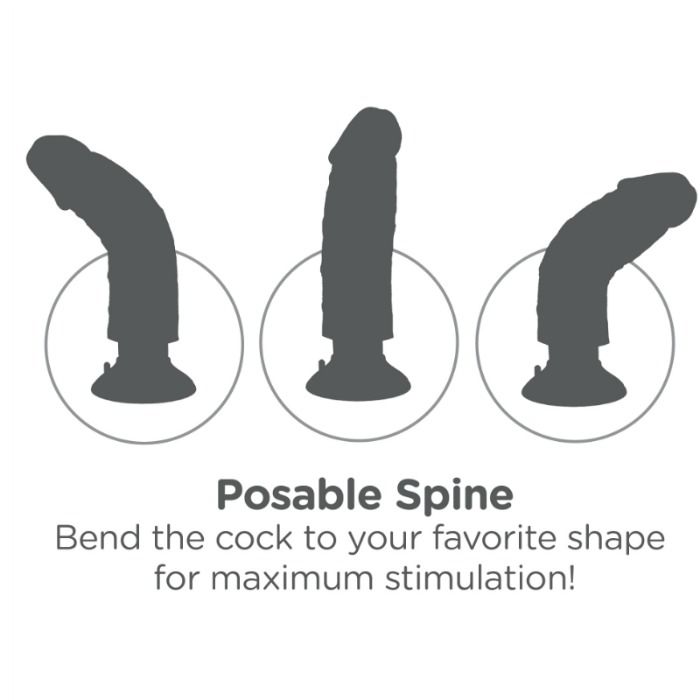 Gode Réaliste Vibrant Ventouse - King Cock