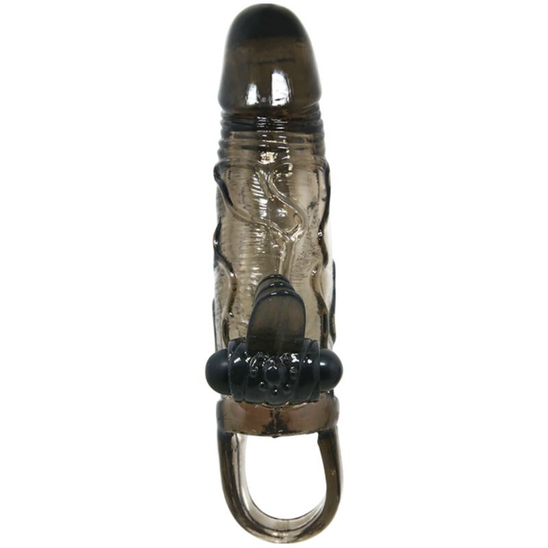 Gaine à Pénis Vibrante Brave Man Double Bullet Anal et Clito 16,5 cm - Baile
