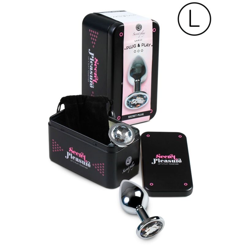 Plug Anal Bijou Aluminium Poli Pierre Décorative 3 Tailles - Secretplay